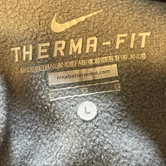 NIKE THERMA FIT ALL TIME HOODIE Gray Full Zip - Picture 7 of 7
